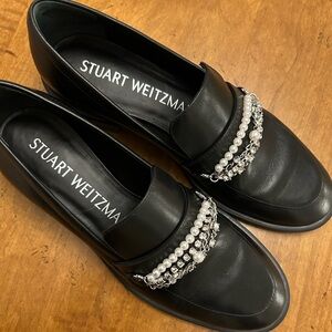 Stuart Weitzman Pearldrop Loafers, Size 9, Like New